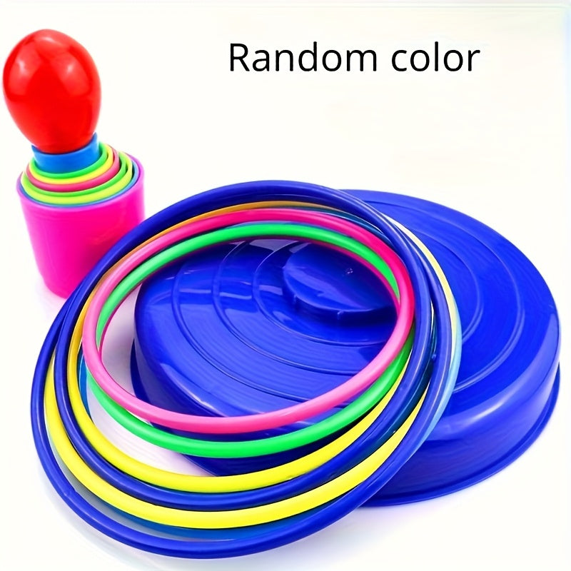 14pcs set/23pcs fun hoop game set, outdoor toy, parent-child interactive throwing ring game props with colorful rings - perfect for kindergarten, family gatherings, parties, and competitions. Great as Halloween or Christmas g