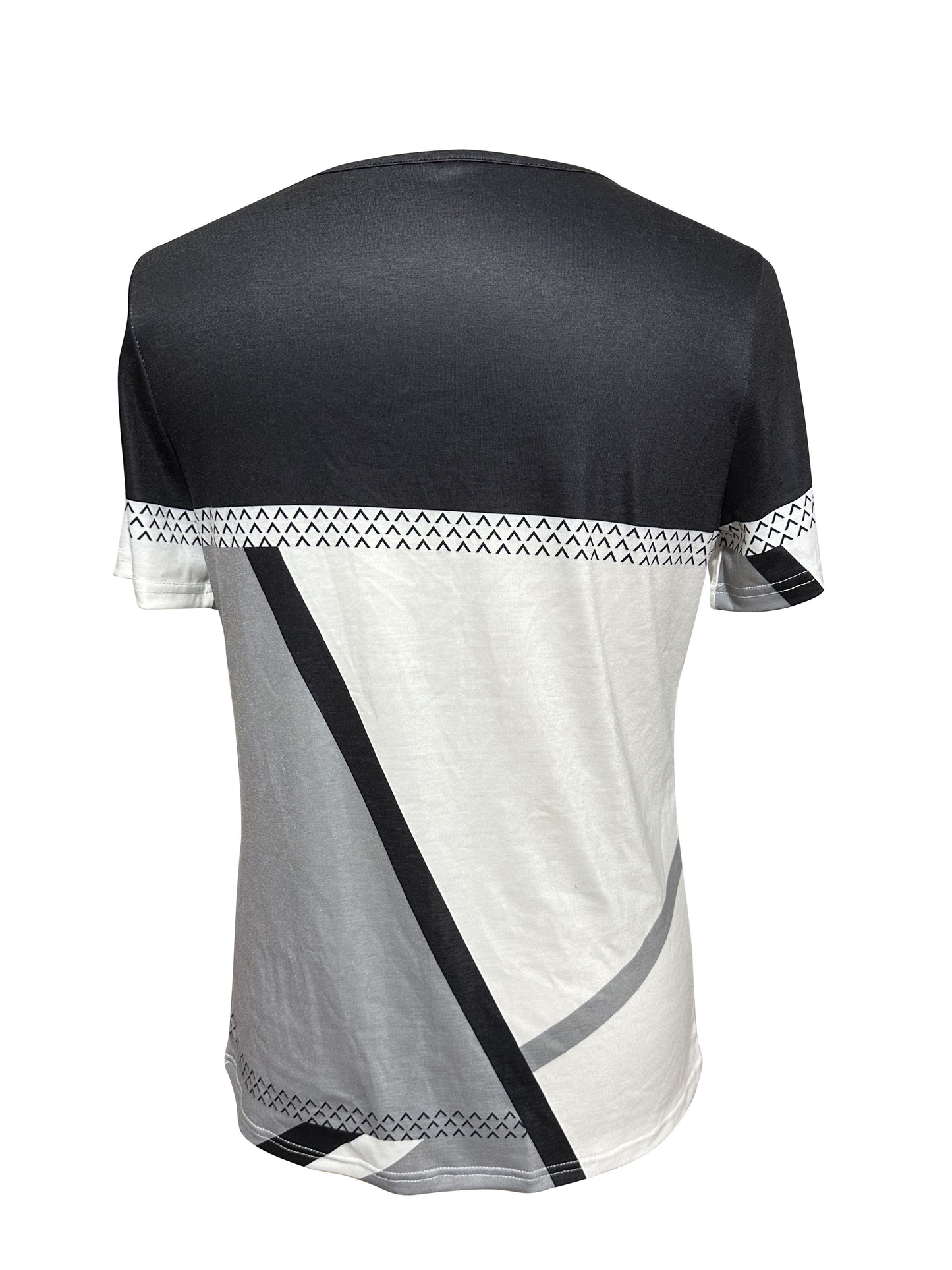 Color Block Crew Neck T-Shirt, Casual Short Sleeve T-Shirt For Spring & Summer, Women's Clothing