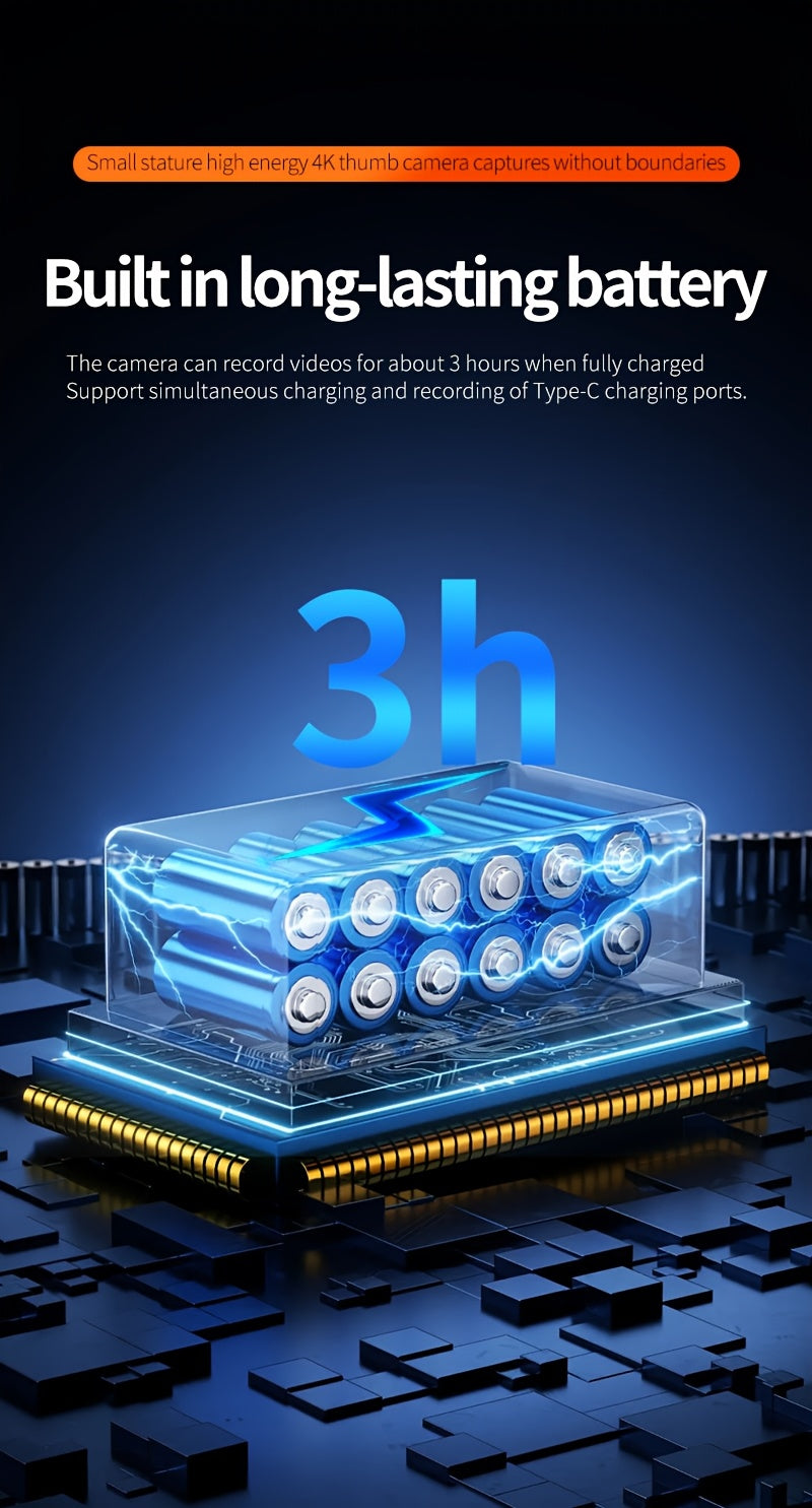 LEMNOI 4K Ultra HD Action Camera, Equipped with 360° Gimbal, Wi-Fi, 4K Video Recording, Long-Lasting Battery Life, Multiple Bicycle/Motorcycle/Helmet Mounts, Compact Design, Suitable for Outdoor And Urban Adventures, Adventu