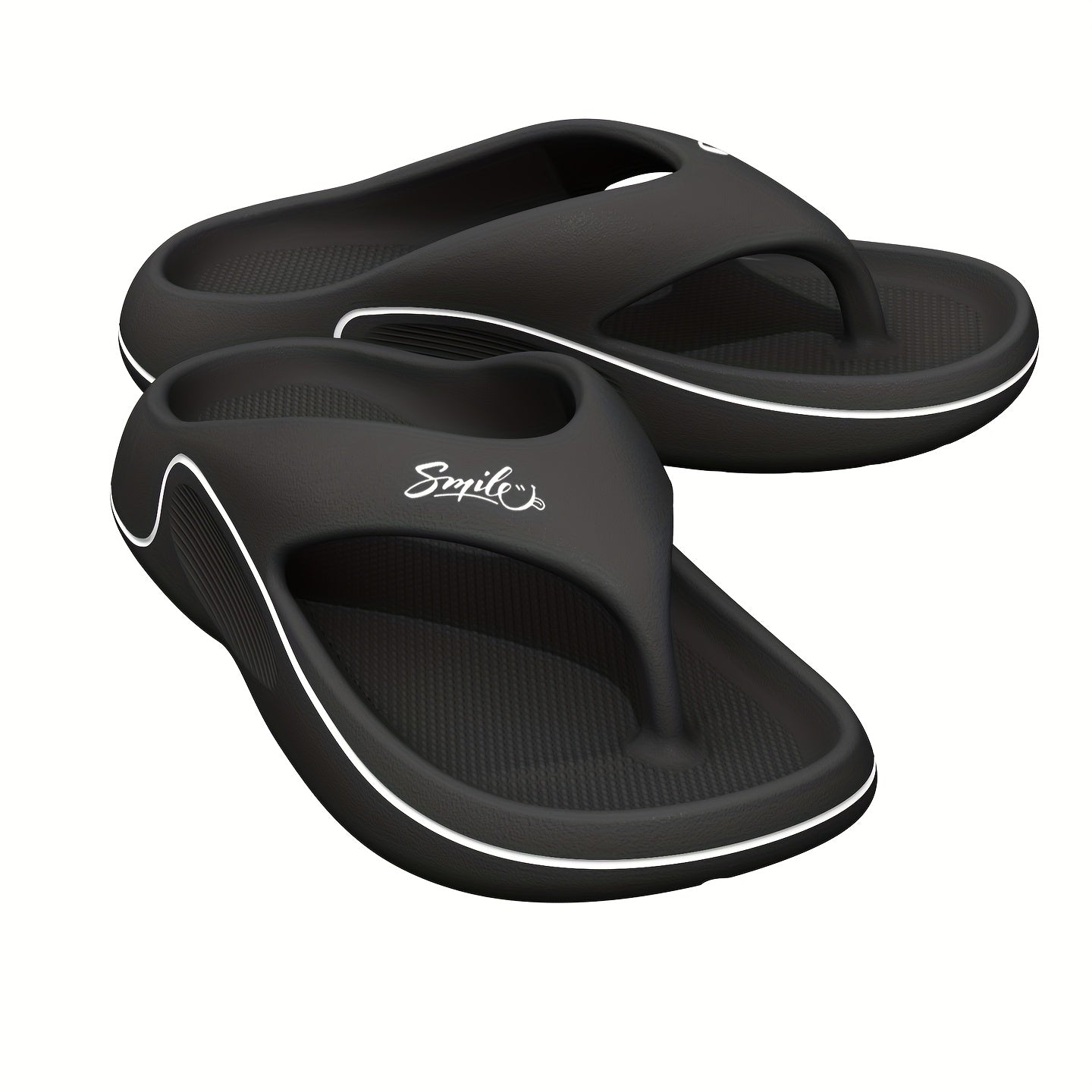 Non-Slip Slip-On Slippers - Heavy-Duty Cushioned EVA Indoor/Outdoor House Shoes, All-Season High Quality Footwear for Home, Gym, Pool, Beach - Men & Women (Black), Indoor Slippers, Indoor Footwear, Simple Slipon Design, Breat