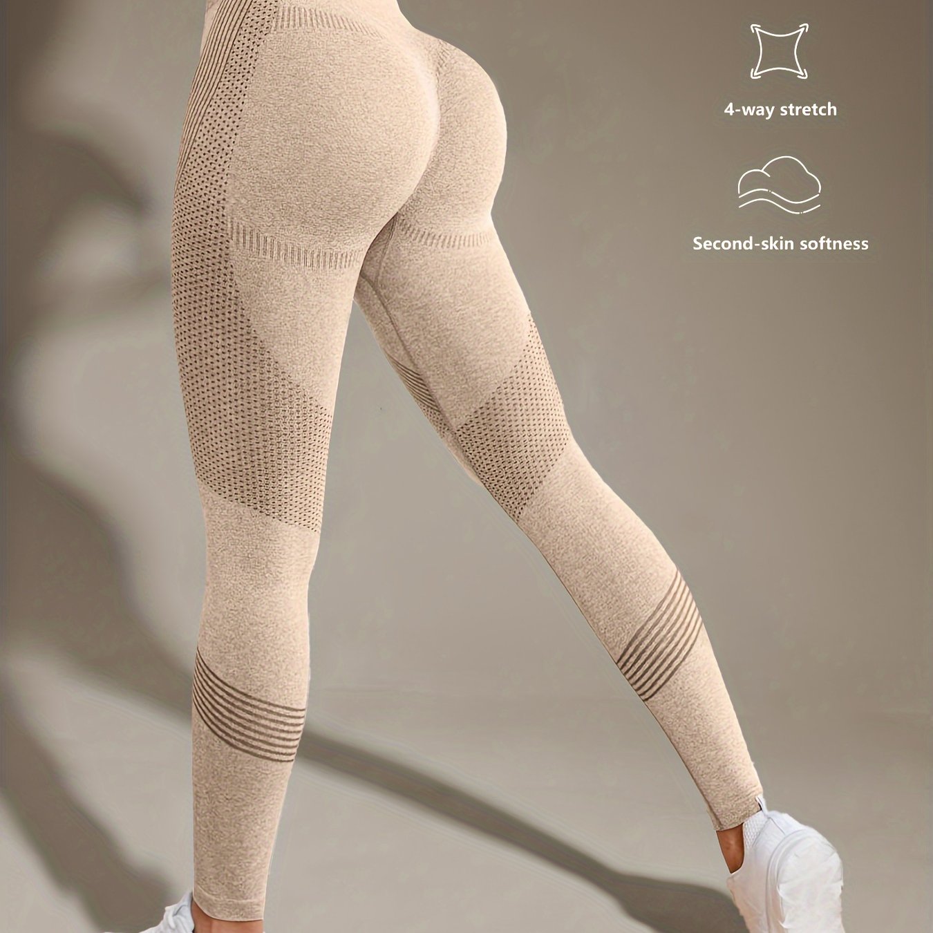 High Stretch Comfortable Quick Drying Sports Leggings, High Waist Seamless Yoga Pants, Women's Activewear
