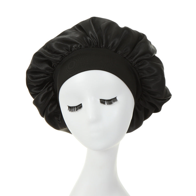 Sleep Bonnet, Soft Silk Bonnet With Elastic Band For Curly Hair, Satin Bonnet For Women Sleep Hair Care, Breathable Silk, Seven Colors Available 1piece Luxury Shower Cap For Women