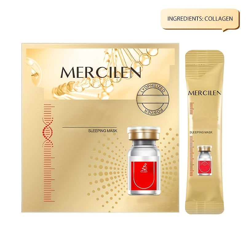 Mercilen Hydrating Sleeping Maskx20 Pack - Alcohol-Free, Collagen & Hyaluronic Acid Moisturizer for All Skin Types, Compact & Scented with Tea Tree, Beauty Essentials|Tea Tree Scent|Collagen Hydrating Mask