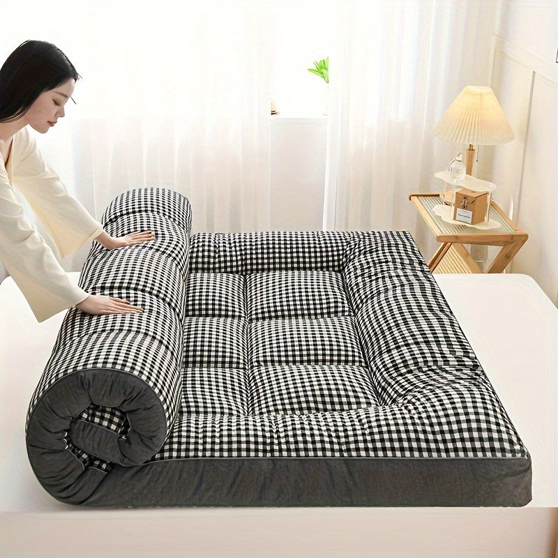 Luxurious soft square mattress topper - Breathable fluffy all-season comfort for bedrooms, guest rooms, and dorms - Warm winter bedding for fall - Machine washable polyester bedspread for outdoors, camping, and hiking