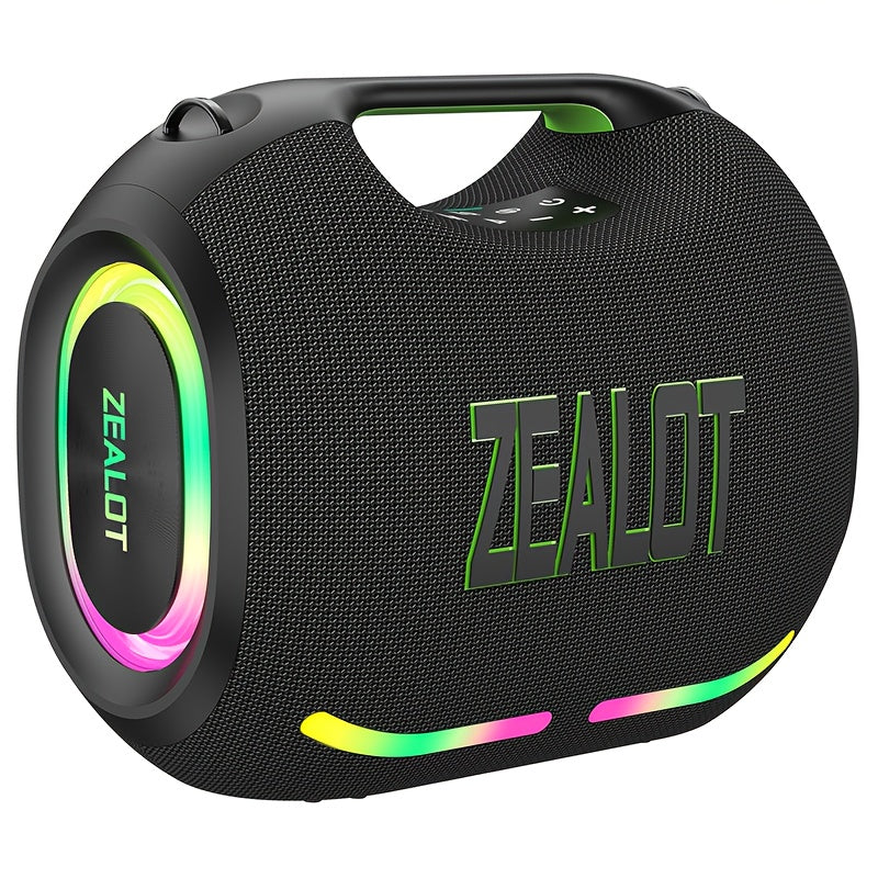 ZEALOT ZE01 120W High-power Wireless Speaker, Outdoor Portable, IPX5, And 4 Speakers, Built-in 24000mAh Battery, With RGB Color Lights, SD, USB, AUX, Internet Dual Pairing Function, Hands-free Calling, Supports Mobile Phones,