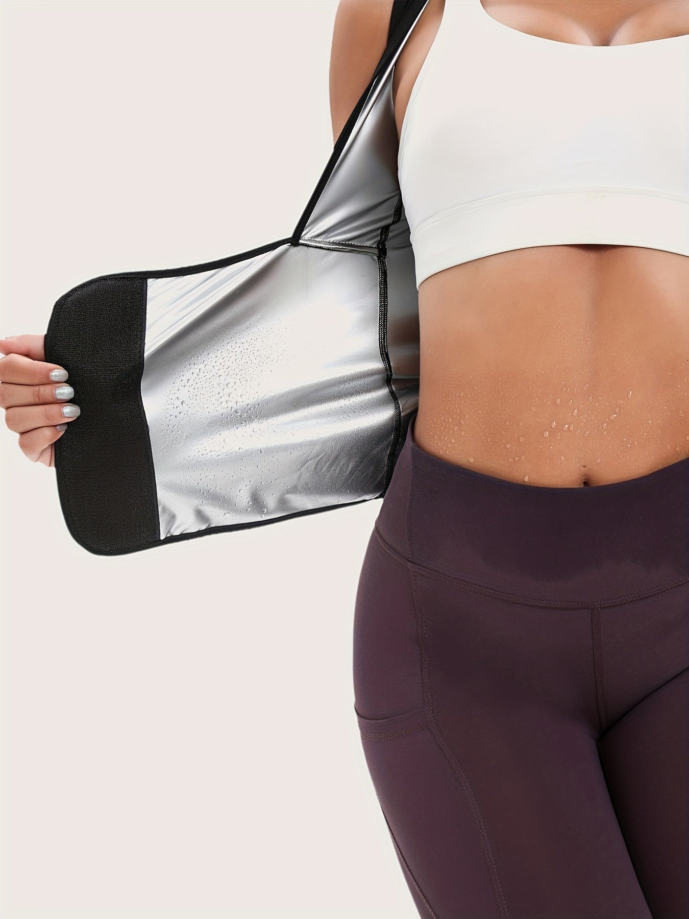 Sweat Sauna Stretchy Sports Vest: Slim Your Waist Instantly With This Body-Shaped Yoga Fitness Workout Waist Trainer For Women's Activewear!