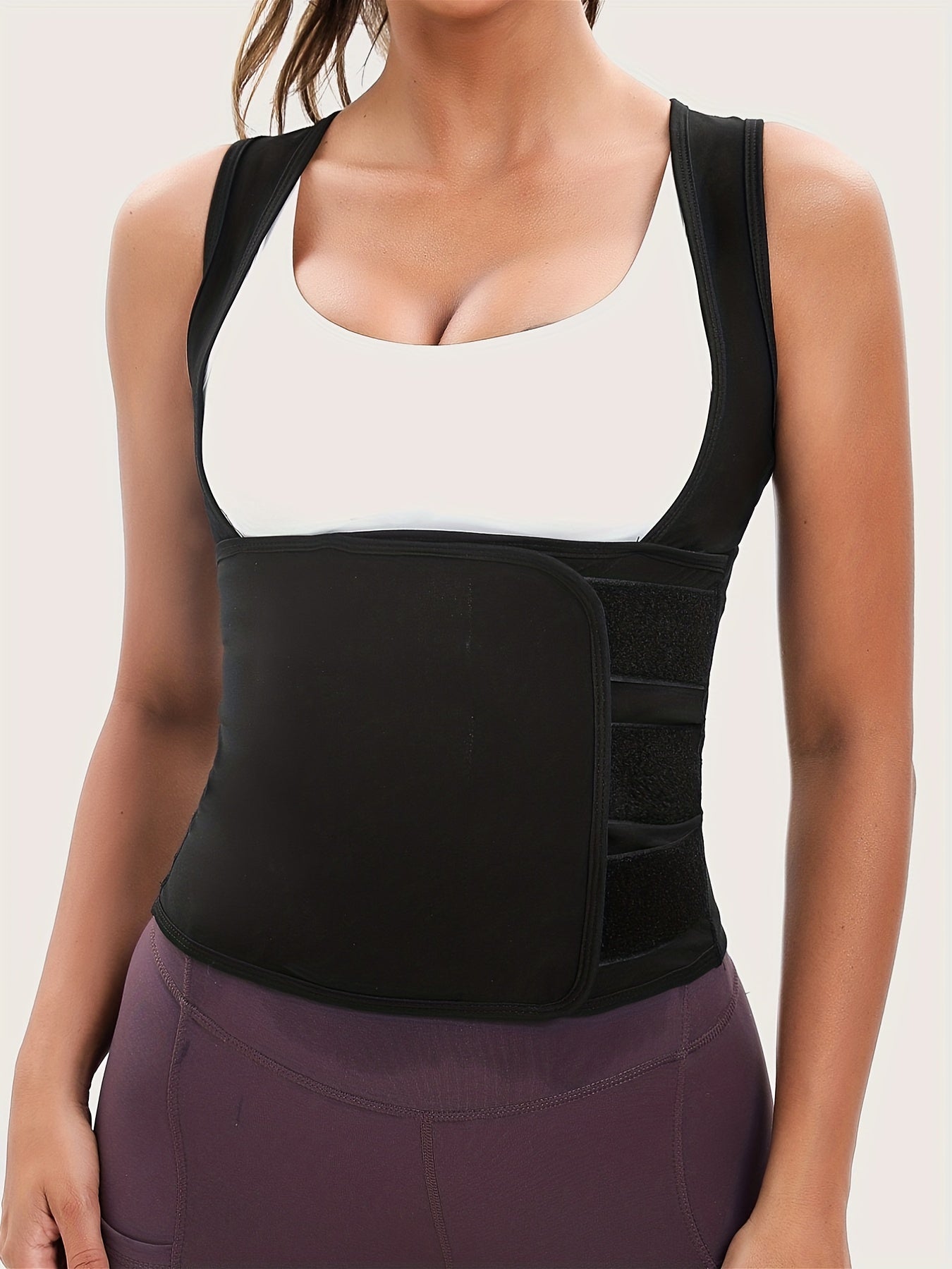 Sweat Sauna Stretchy Sports Vest: Slim Your Waist Instantly With This Body-Shaped Yoga Fitness Workout Waist Trainer For Women's Activewear!
