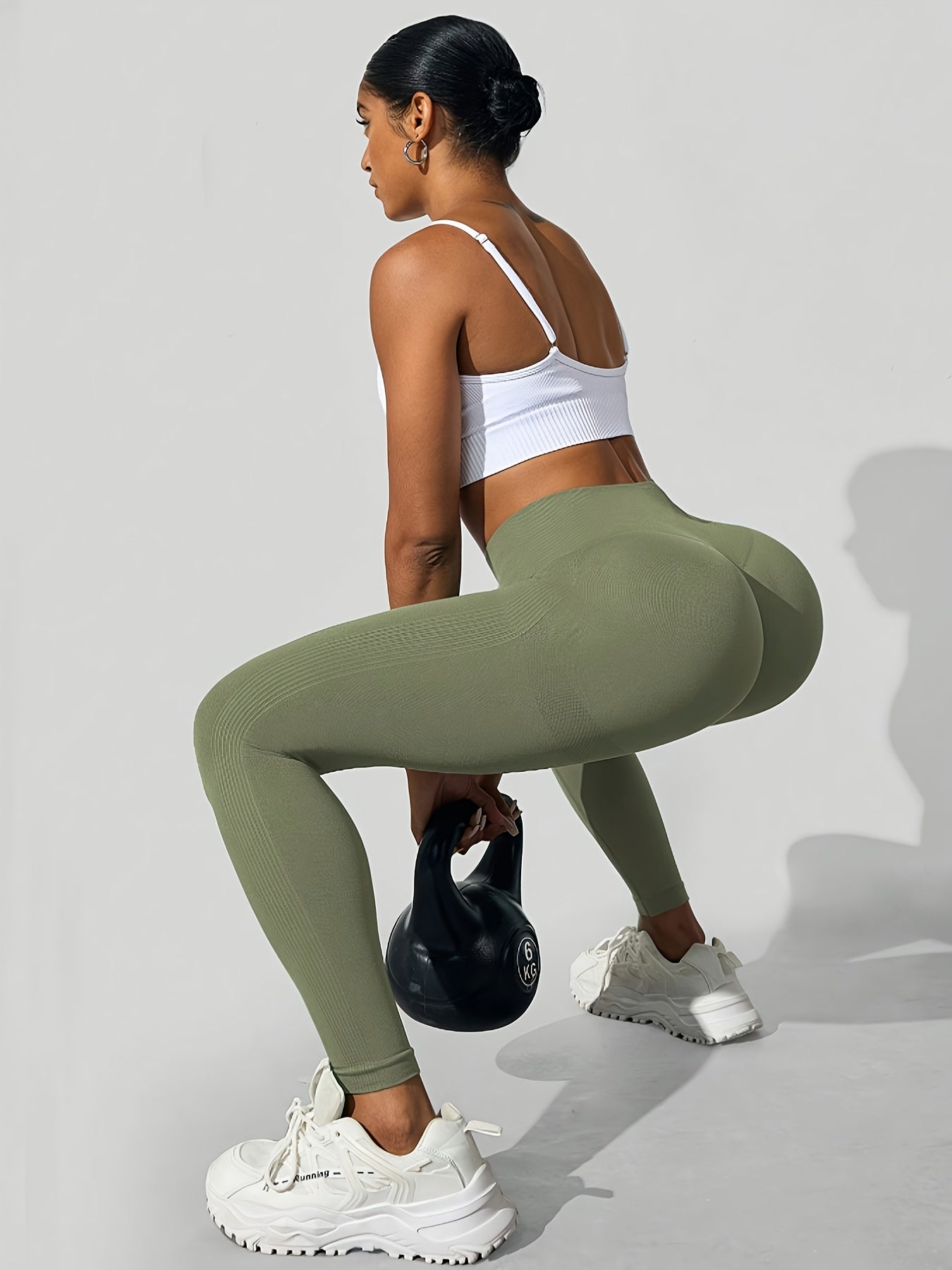 Seamless High-Waisted Yoga Pants for Women - Tummy Control Butt-Lifting 4-Way Stretch Workout Leggings, Moisture-Wicking Quick-Dry Fitness Running Gym Casual Wear, All-Season Machine Washable, Seamless Design, Durable Legging