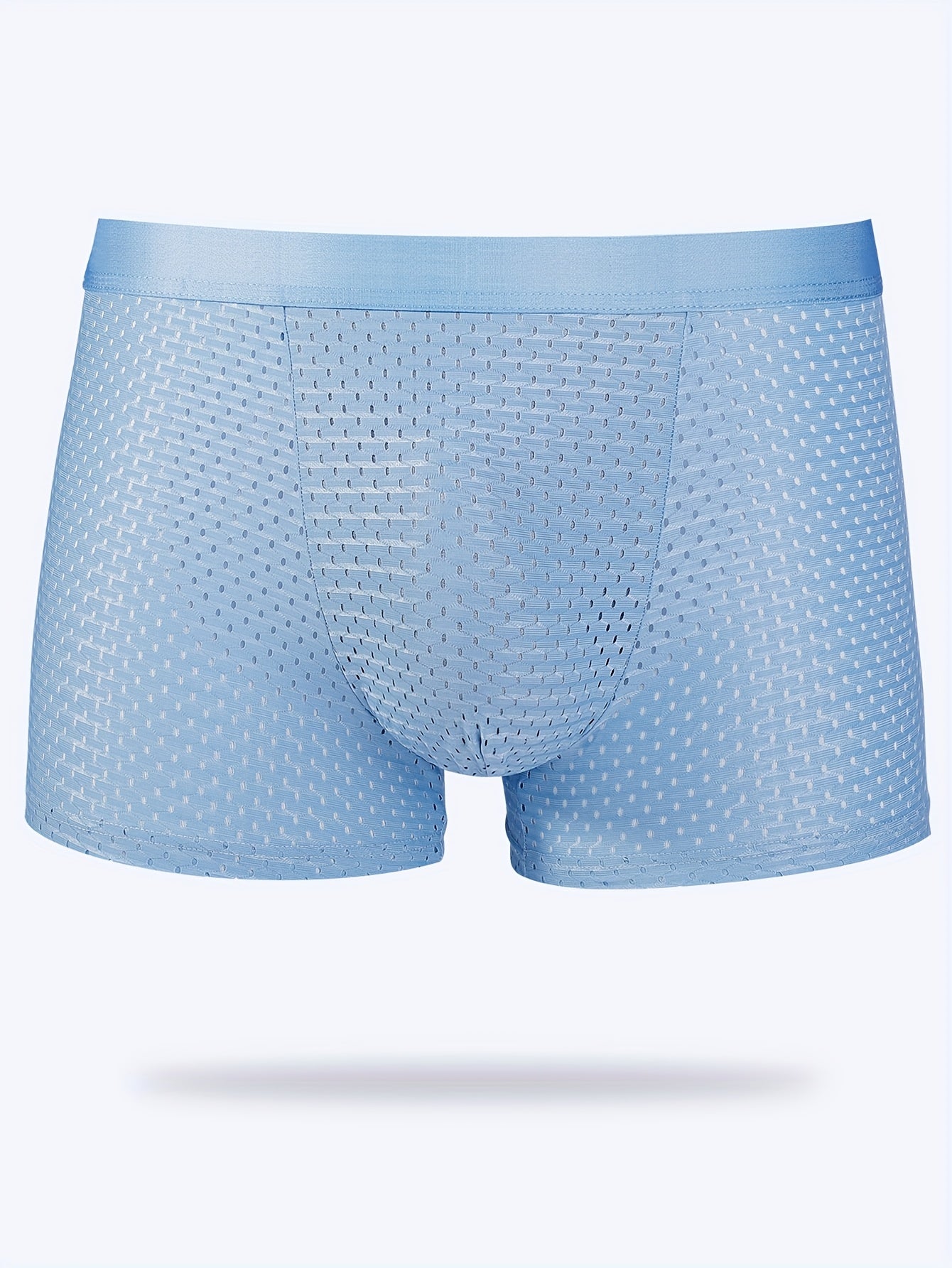 Conjunto de 6 peças de roupa interior masculina respirável - Boxers invisíveis com tecnologia de absorção de humidade, cor sólida com elasticidade média, ideais para corrida e verão, ajuste confortável e sexy.