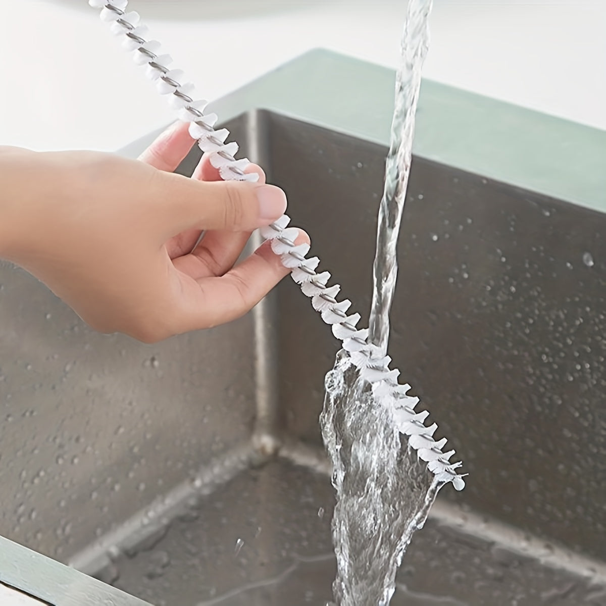 1pc Sewer Dredging Cleaning Hair Waste Cleaning Brush, Drain Cleaner Flexible Cleaner Clog Plug Hole Remover Tool