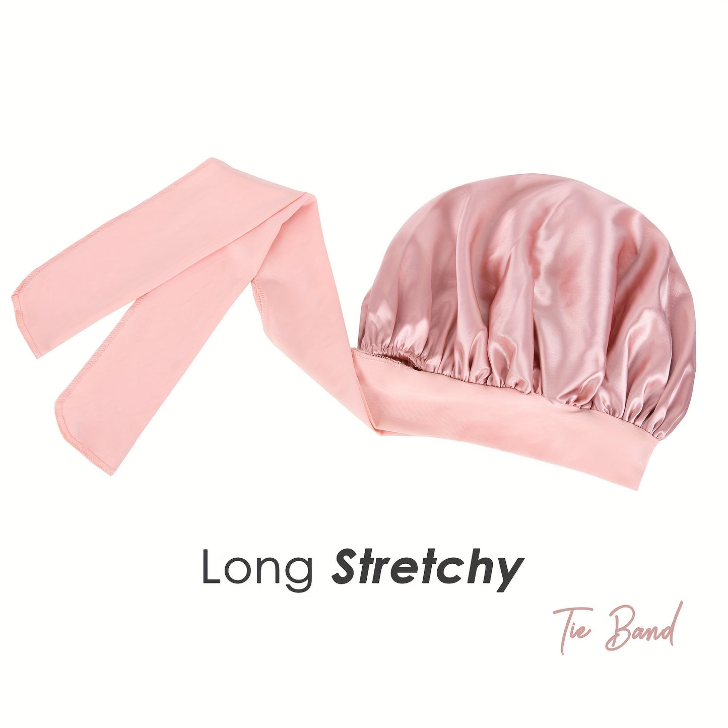 Hat, Satin Bonnet Silk Bonnet Adjustable Bonne For Sleeping Hair Bonnet With Tie Band Bonnets For Women Men