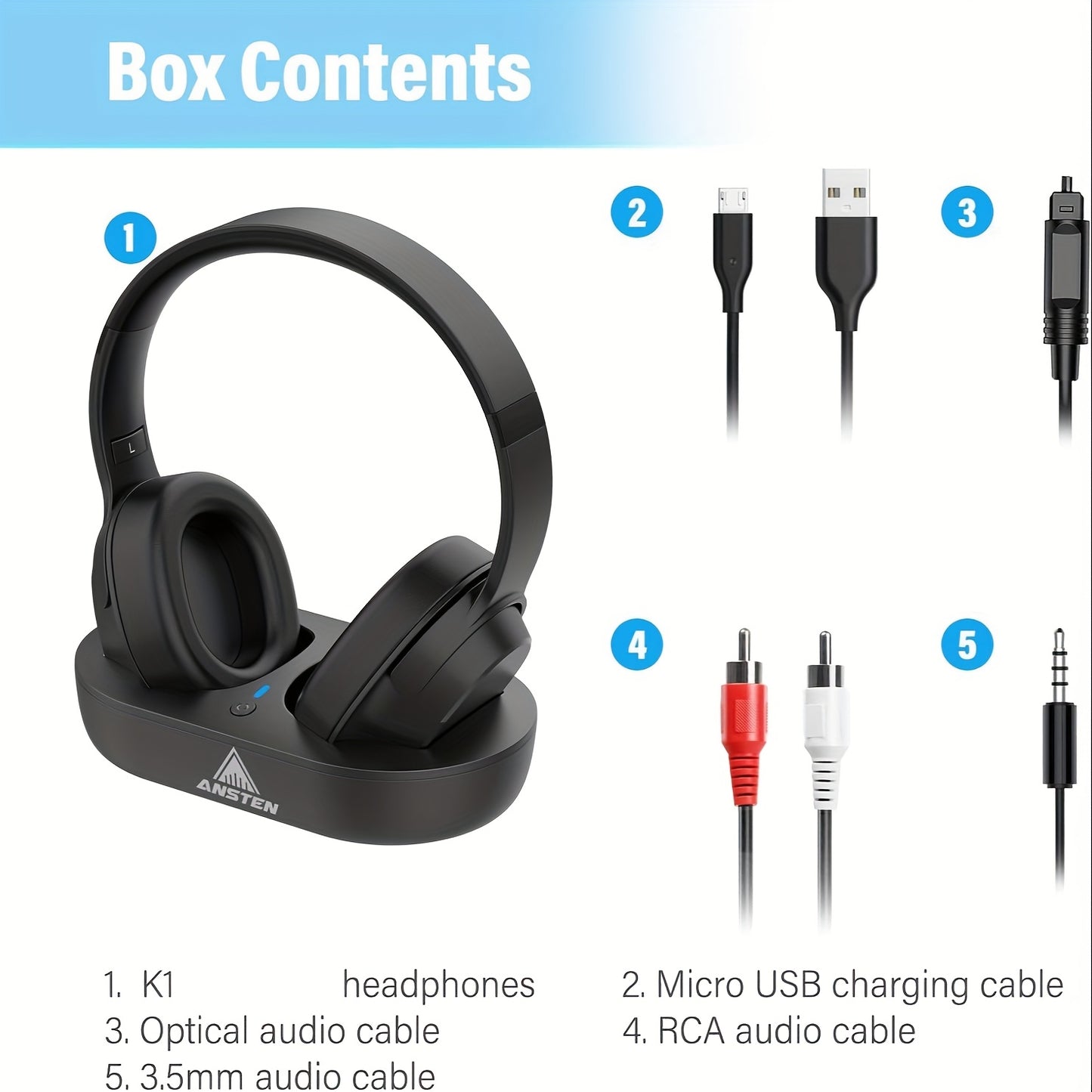 YUANJ 2025 Wireless Over-Ear TV Headphones Wireless, 28H Playtime, Plug & Play, -C, No Delay, Noise-Free Sound for PC/Laptop/Tablet/Smartphone, Headset with Voice for Movies/Video Calls (Compatible with Smart TVs), Noise Canc