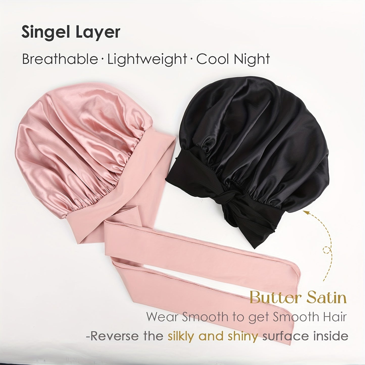 Hat, Satin Bonnet Silk Bonnet Adjustable Bonne For Sleeping Hair Bonnet With Tie Band Bonnets For Women Men