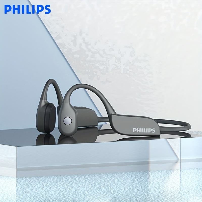 PHILIPS wireless open-ear non-in-ear headphones, sports running fitness cycling headsets, wireless ultra-long battery life hanging ear bone sensing TAA3609 AI call noise reduction, spatial stereo sound effect high-quality hea