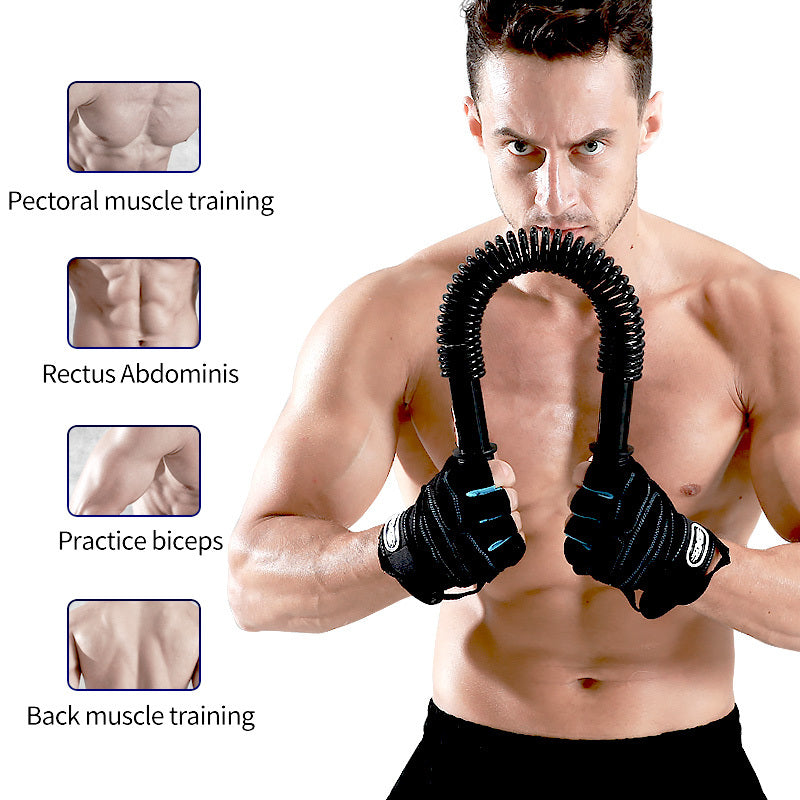 Adjustable 20-60kg Spring Arm Exerciser, Hand Grip Strengthener, Fitness Gym Strength Training Equipment, Workout Gear For Abdominal & Back Muscles Training