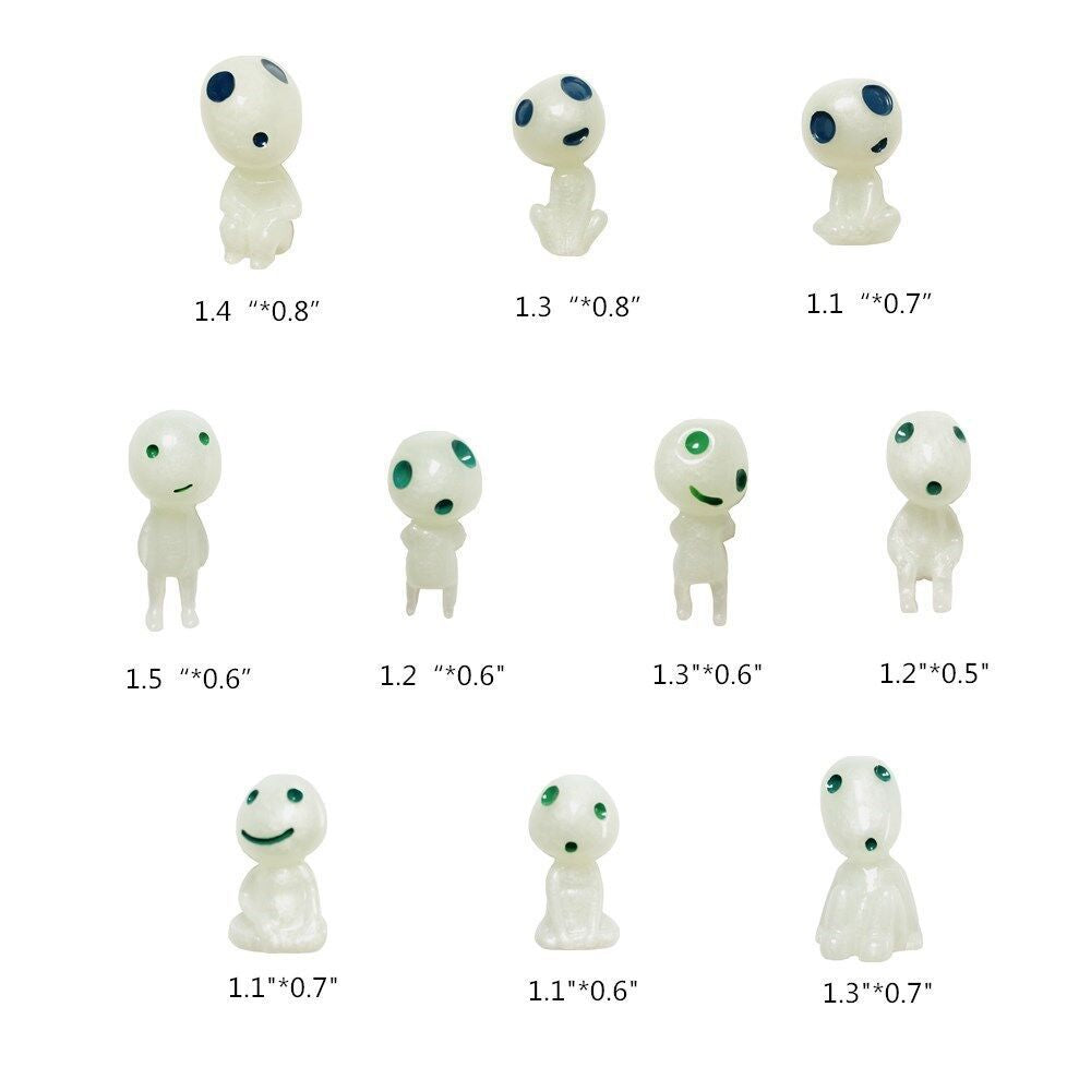 10pcs Blue Luminous Tree Spirits Micro Landscape - Perfect for Outdoor Glowing Miniature Statues, Garden Decor, and Holiday Arrangements!