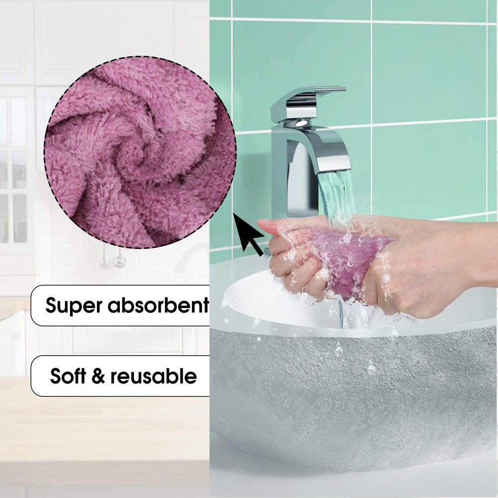 10pcs, Microfiber Towel, Absorbent Kitchen Cleaning Cloth, Non-stick Oil Dish Towel, Rags, Napkins, Tableware, Household Cleaning Towel