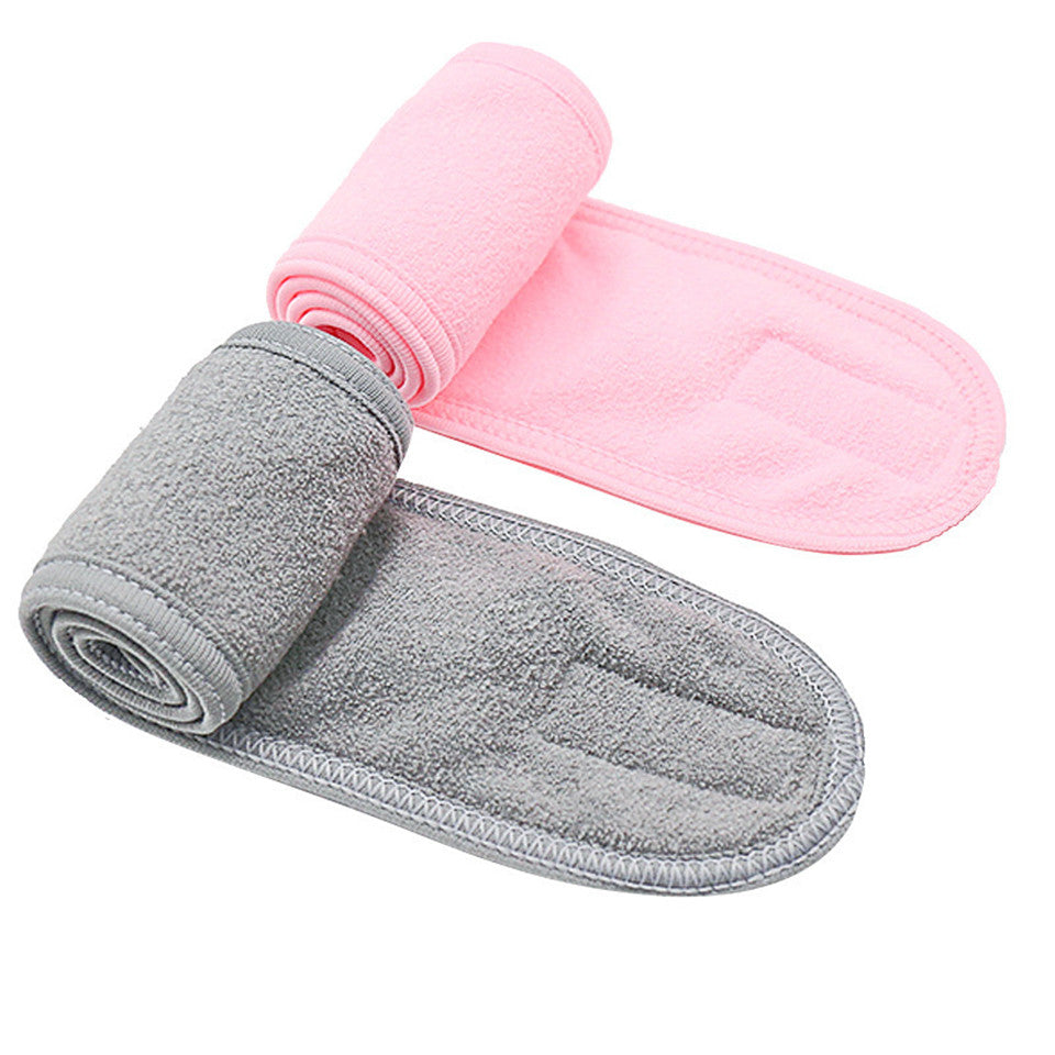 Solid Color Headband Adjustable Wide Hair Band Yoga Spa Bath Shower Makeup Wash Face Cosmetic Headband For Women Make Up Accessories