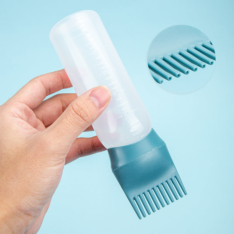 120ml Squeeze Applicator Bottle For Hair Oil, Plastic Hair Dye Bottle, Root Comb Bottle Hair Coloring Dyeing Bottle Hairdressing Styling Tool