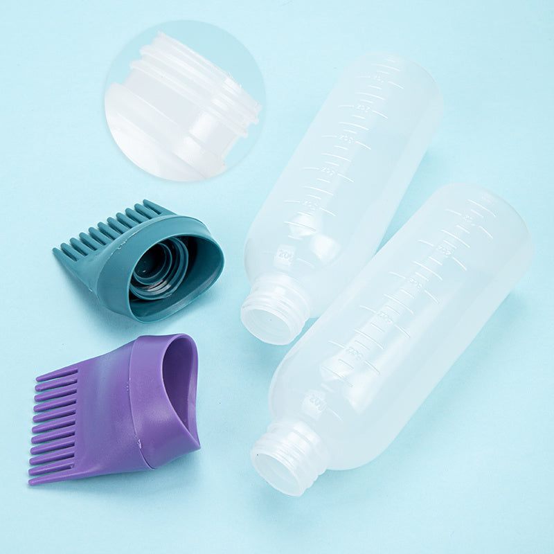 120ml Squeeze Applicator Bottle For Hair Oil, Plastic Hair Dye Bottle, Root Comb Bottle Hair Coloring Dyeing Bottle Hairdressing Styling Tool