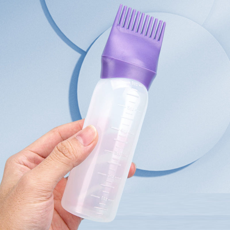 120ml Squeeze Applicator Bottle For Hair Oil, Plastic Hair Dye Bottle, Root Comb Bottle Hair Coloring Dyeing Bottle Hairdressing Styling Tool