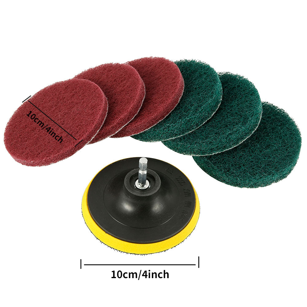 8pcs, Powerful Tile Scrubber Brush for Bathroom, Floor, and Tub Cleaning - Includes Scouring Pads and Cleaning Kit - Essential Apartment and College Dorm Supplies
