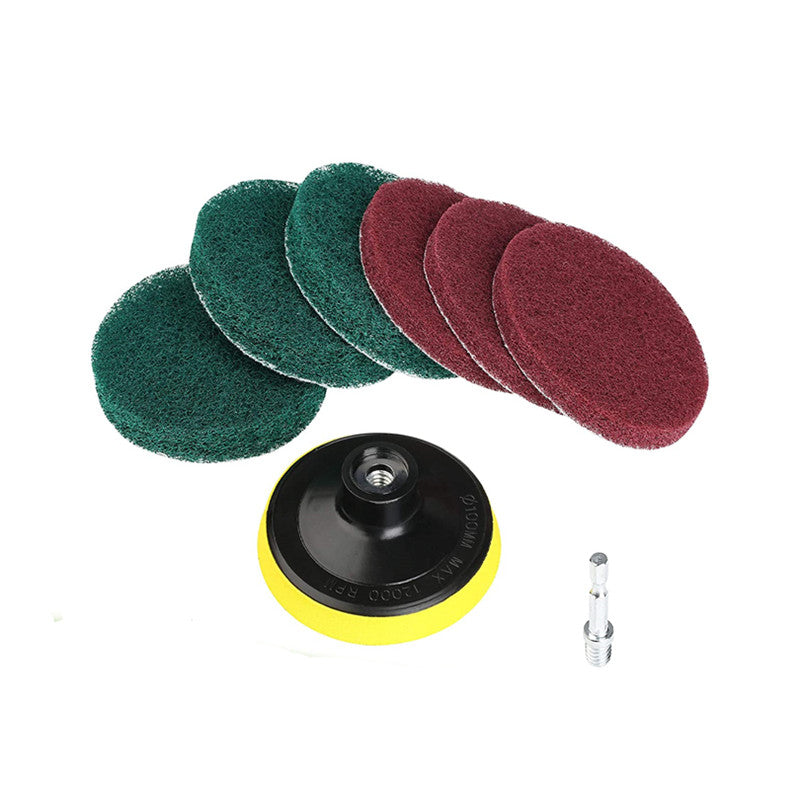 8pcs, Powerful Tile Scrubber Brush for Bathroom, Floor, and Tub Cleaning - Includes Scouring Pads and Cleaning Kit - Essential Apartment and College Dorm Supplies