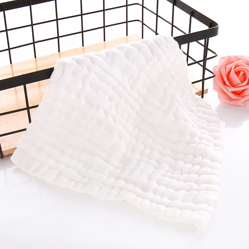 5pcs Baby Muslin Washcloths Soft Face Cloth For Newborn Absorbent Bath Face Towels Natural Purified Baby Wipes Burp Cloths Or Face Towel 11.8x11.8 Inches (30x30cm), Halloween, Thanksgiving, Christmas Gift