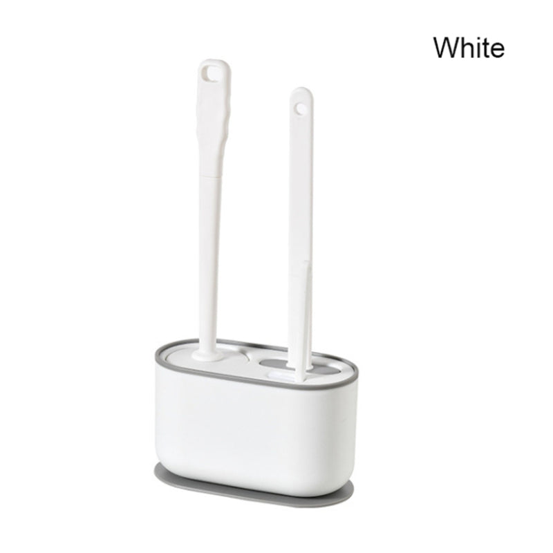 360° Silicone TPR Toilet Brush And Holder Set, Bathroom Cleaning Brush Kit with Wall Mount And Floor Standing Options, Interior Decoration-Compatible, Universal Brush Head Design RV Toilet Spare Parts