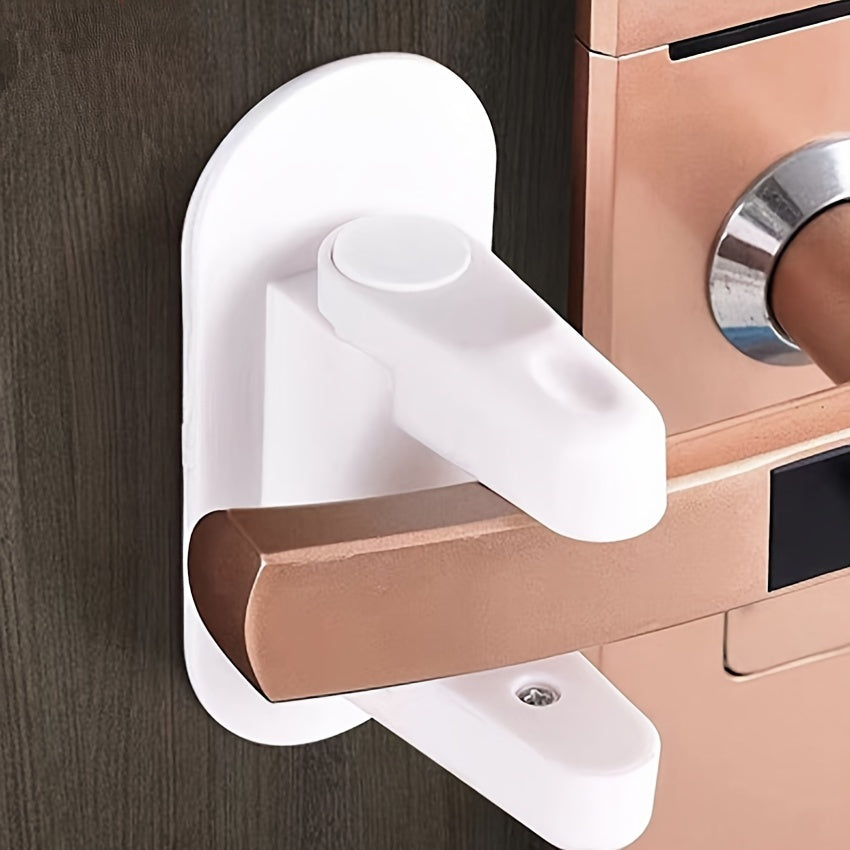 1pc Safety Door Opening Protection Lock Handle Safety Lock Anti-Theft- No Tools Required!