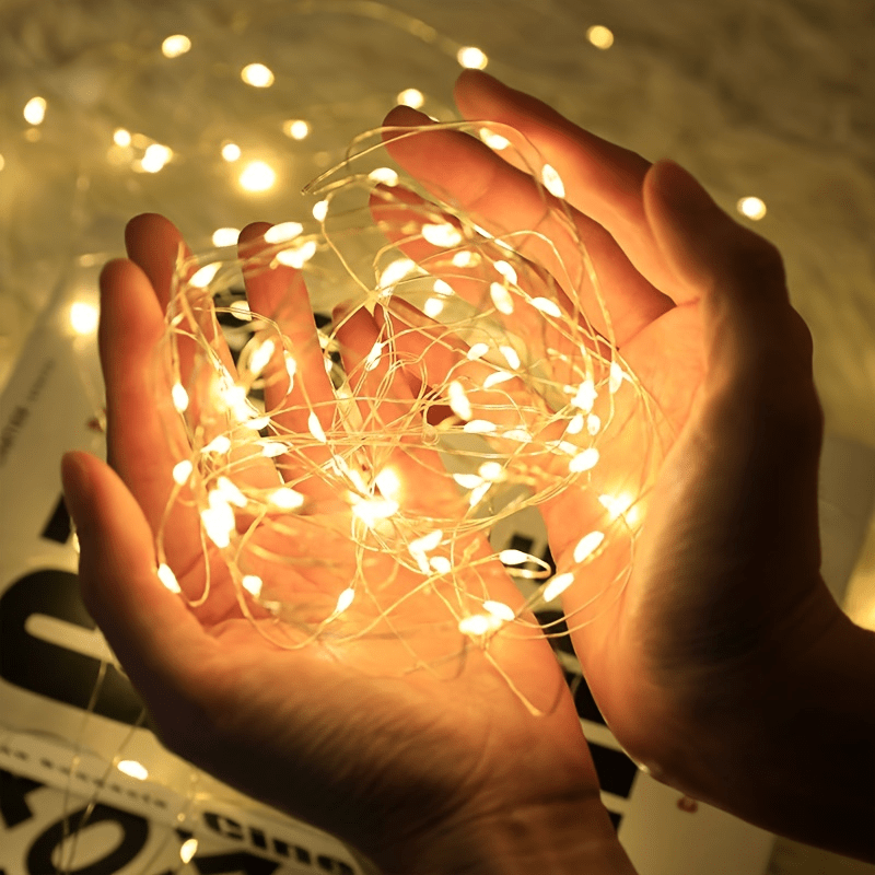LED Fairy Tale Light, Battery Operated Copper Wire Decorative String Lights, For Outdoor Camping, Garden And Courtyard Decoration, Home Living Room And Bedroom Accessories, For Halloween Christmas New Year Valentine's Day Dec