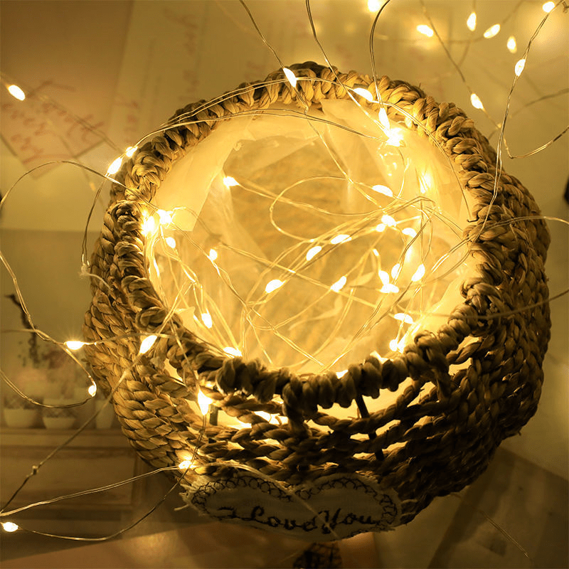 LED Fairy Tale Light, Battery Operated Copper Wire Decorative String Lights, For Outdoor Camping, Garden And Courtyard Decoration, Home Living Room And Bedroom Accessories, For Halloween Christmas New Year Valentine's Day Dec