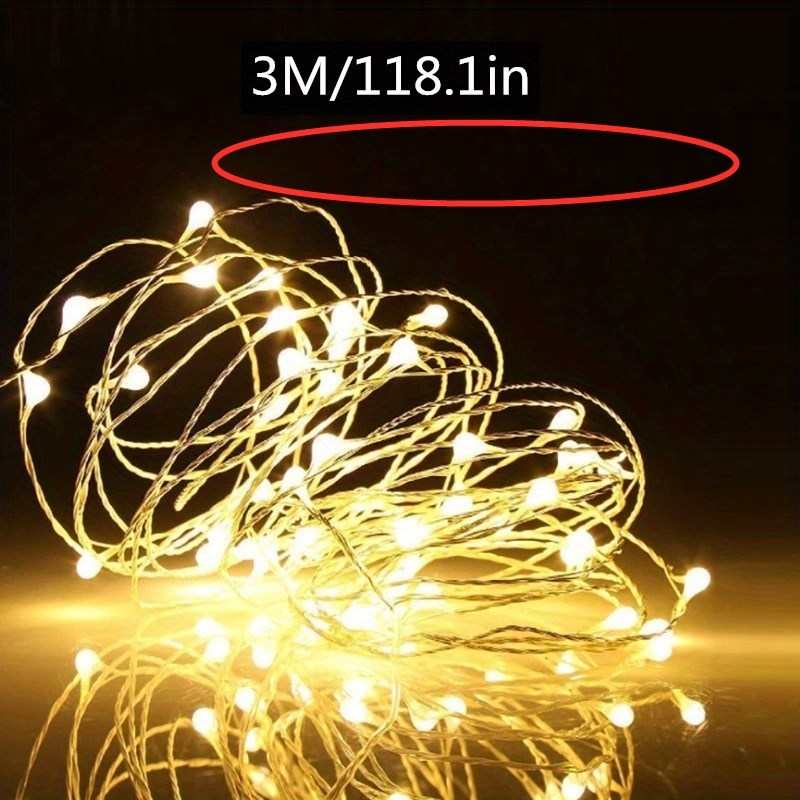 LED Fairy Tale Light, Battery Operated Copper Wire Decorative String Lights, For Outdoor Camping, Garden And Courtyard Decoration, Home Living Room And Bedroom Accessories, For Halloween Christmas New Year Valentine's Day Dec