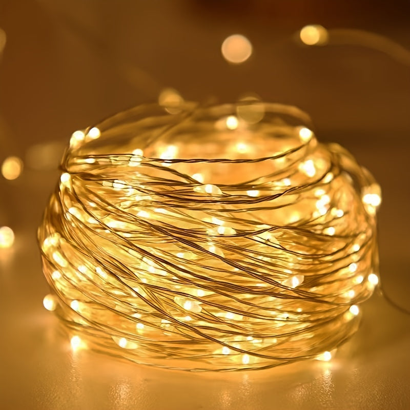 LED Fairy Tale Light, Battery Operated Copper Wire Decorative String Lights, For Outdoor Camping, Garden And Courtyard Decoration, Home Living Room And Bedroom Accessories, For Halloween Christmas New Year Valentine's Day Dec