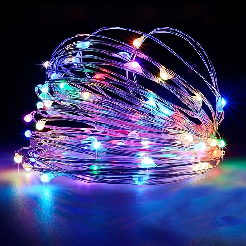 LED Fairy Tale Light, Battery Operated Copper Wire Decorative String Lights, For Outdoor Camping, Garden And Courtyard Decoration, Home Living Room And Bedroom Accessories, For Halloween Christmas New Year Valentine's Day Dec