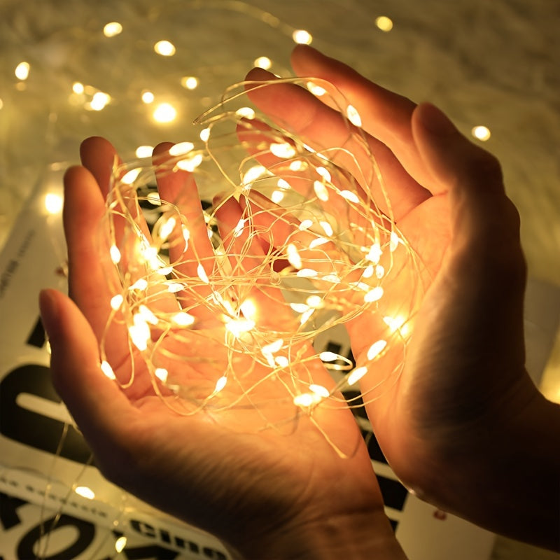 LED Fairy Tale Light, Battery Operated Copper Wire Decorative String Lights, For Outdoor Camping, Garden And Courtyard Decoration, Home Living Room And Bedroom Accessories, For Halloween Christmas New Year Valentine's Day Dec