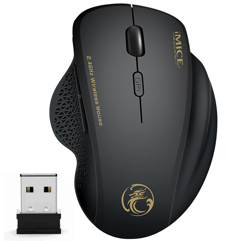 Wireless Mouse Ergonomic Computer Mouse PC Optical Mause with USB Receiver 6 buttons 2.4Ghz Wireless Mice 1600 DPI for Laptop, Office Mouse, Home Office Setup, Ergonomic Design, Compact Mouse, Responsive Buttons, Smooth Surfa