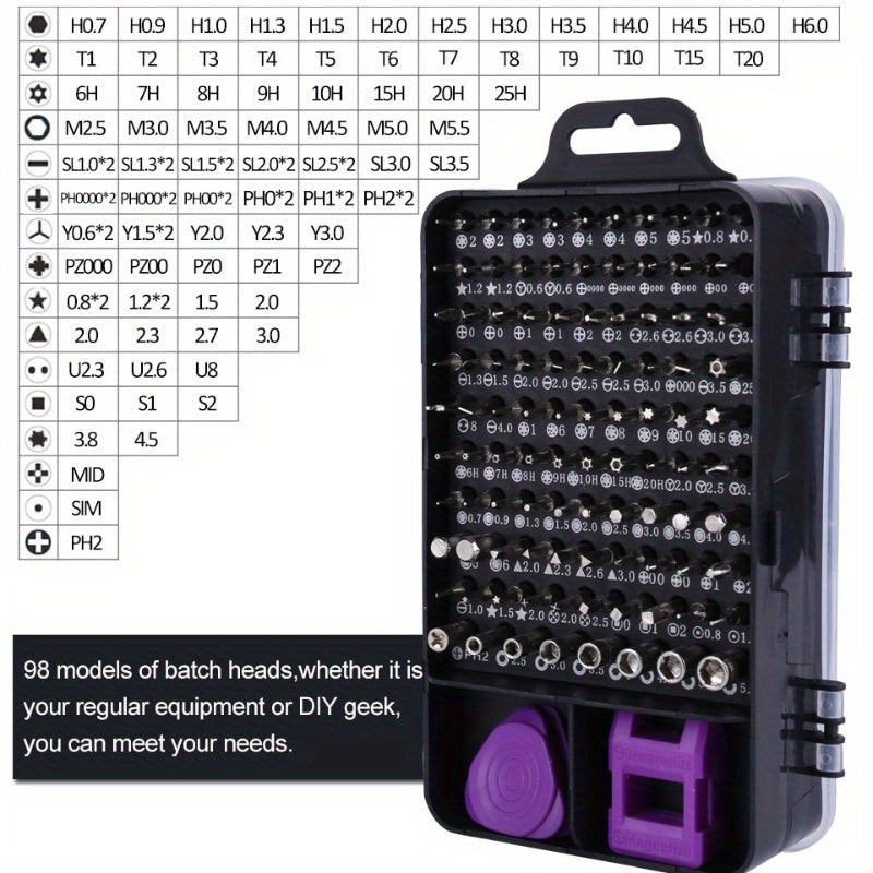 115 In 1 Screwdriver Set Mini Precision Screwdriver Multi Computer PC Mobile Phone Device Repair INSULATED Hand Home Tools