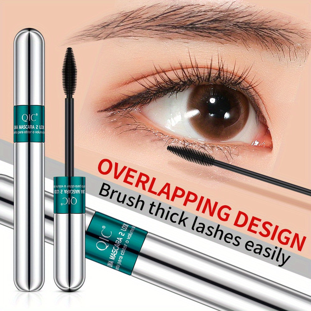 2-in-1 Black Lipstick & Mascara - Waterproof, Long-Lasting, Ethically Made Formula for All Skin Types