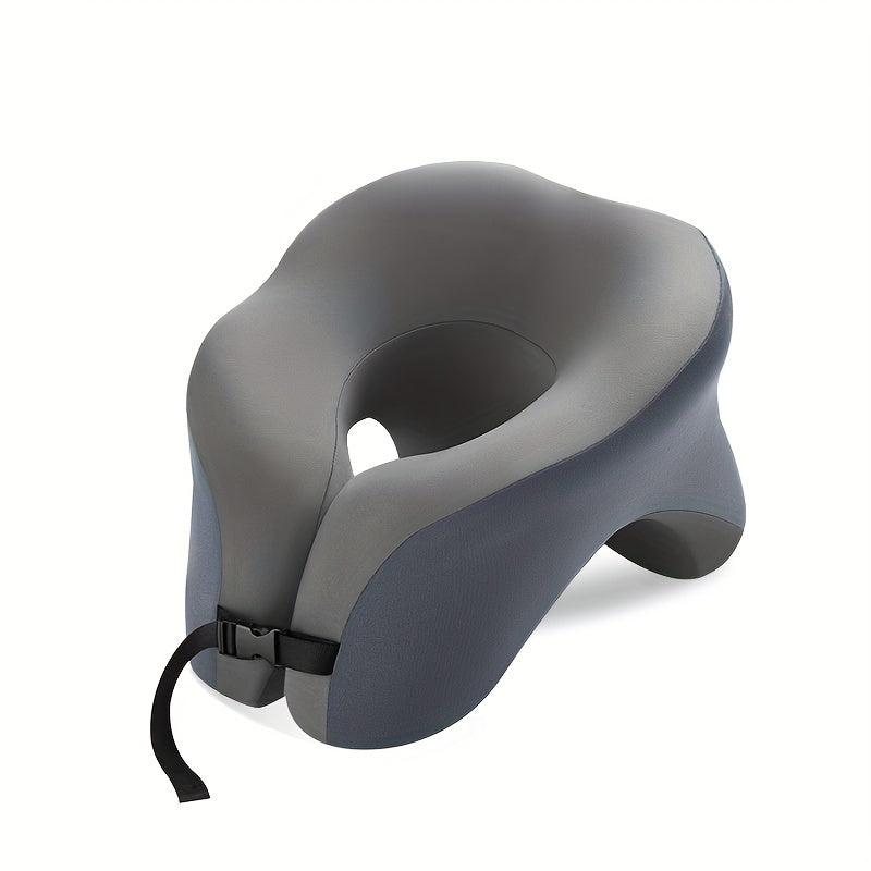 1pc Ergonomic U-Shaped Nap Pillow –, Portable & Machine Washable, Comfortable for Office, Student, and Travel Use, Available in Blue, Gray, Pink