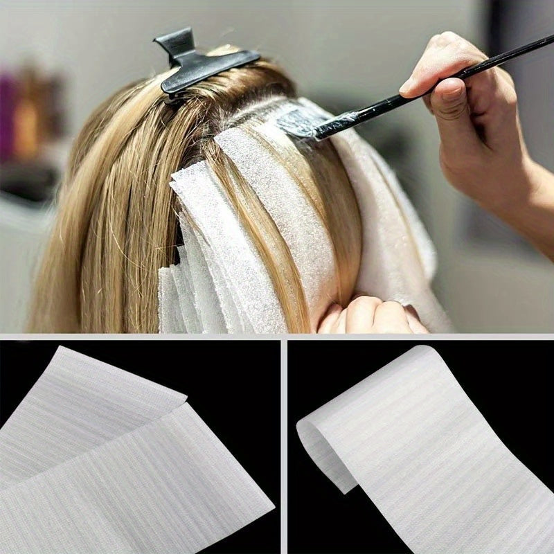 50pcs Reusable Balayage Hair Highlight Sheets - Salon-Grade Hair Coloring Foil Alternative, Precise Control for Balayage & Foil Techniques, Easy Application & Removal, Damage-Free Hair Dyeing System for Sensitive Scalp & Natu