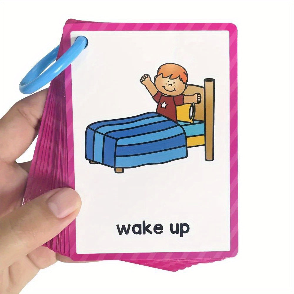 12 Themes Learning Flash Cards 386 English Words, Kids Toddler Colors, Shapes and Numbers, Learning Toys, Educational Preschool Flashcards Kindergarten Educational Toys School Supplies gift