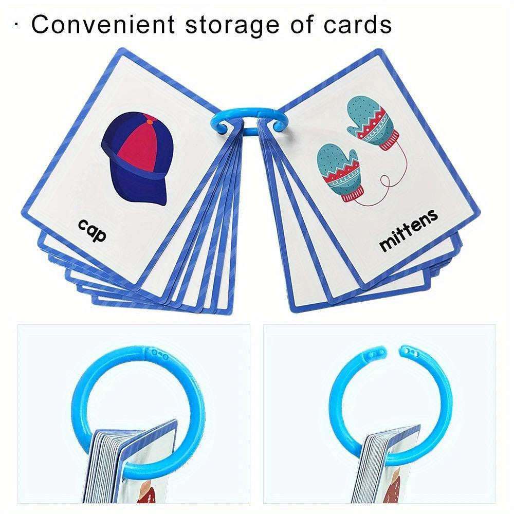 12 Themes Learning Flash Cards 386 English Words, Kids Toddler Colors, Shapes and Numbers, Learning Toys, Educational Preschool Flashcards Kindergarten Educational Toys School Supplies gift