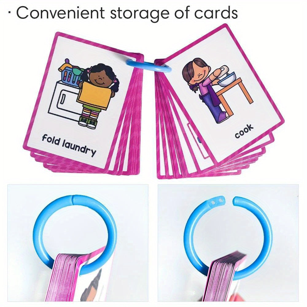 12 Themes Learning Flash Cards 386 English Words, Kids Toddler Colors, Shapes and Numbers, Learning Toys, Educational Preschool Flashcards Kindergarten Educational Toys School Supplies gift