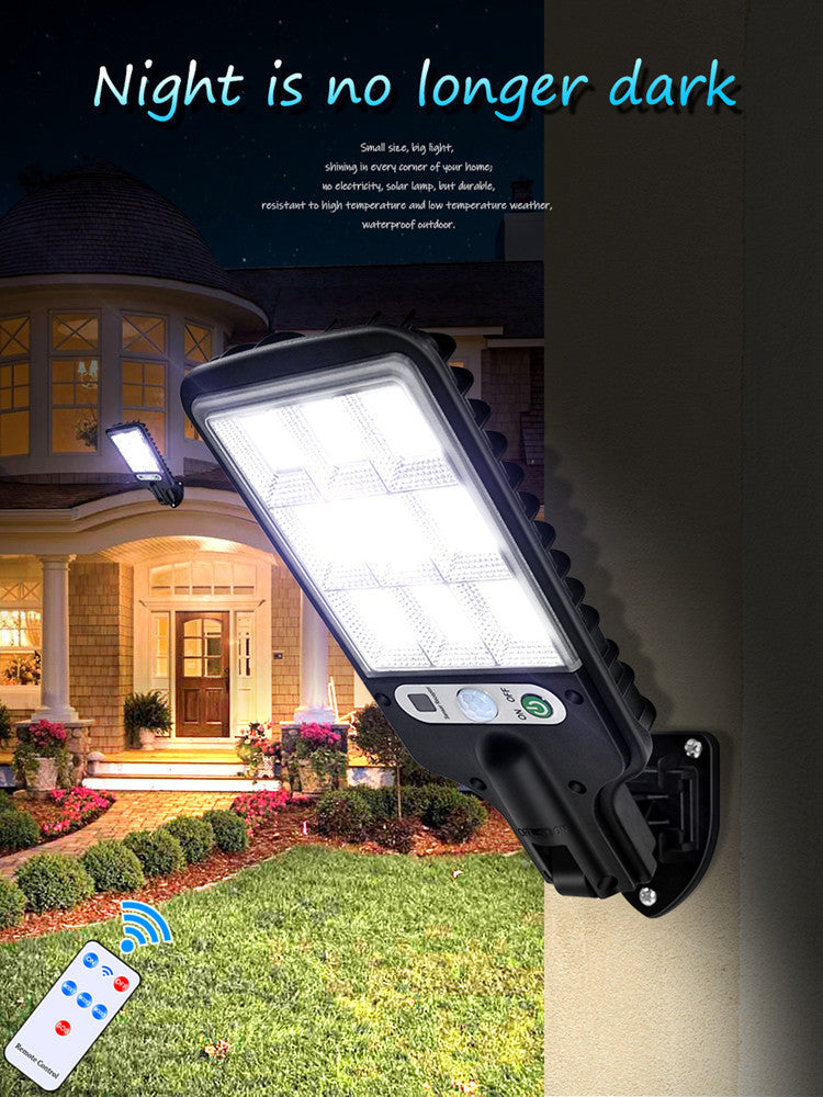 New Outdoor Solar Street Light With Remote Control LED Wall Light, Human Sensing Courtyard Light, Waterproof Garden Light