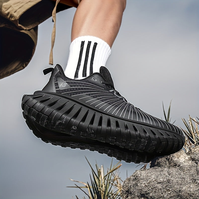 Men'S Breathable Mesh Running Sneakers - Lightweight, Non-Slip, Durable Hiking & Fitness Shoes with Air Cushion for Indoor/Outdoor Use, Gray & Green Design, Casual Athletic Footwear | Modern Sneakers | Breathable Mesh Uppe