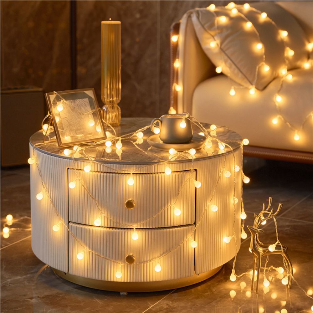 1pc, Sphere String Lights, Battery Operated Indoor Fairy Lights, Outdoor Indoor String Lights For Backyard, Patio, Garden, Party, Bedroom, Living Room, Classroom, Camping Decoration Warm White Globe Fairy Lights