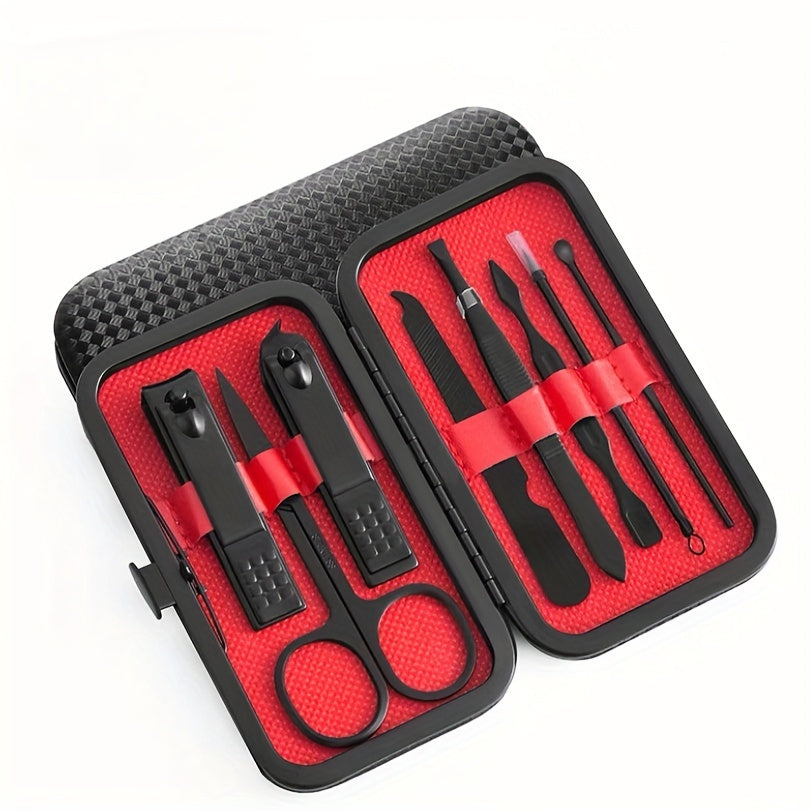 10/24pcs Nail Clippers Set Full Set, Black Nail Clippers Set, Ultra Sharp Sturdy Nail Clippers, Professional Nail Clippers, Pedicure Care Tools, Toenail Clippers, Nail Trimmer For Men And Women
