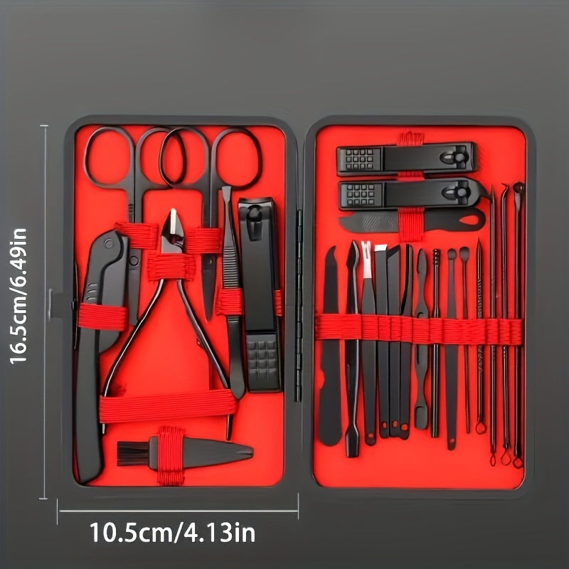 10/24pcs Nail Clippers Set Full Set, Black Nail Clippers Set, Ultra Sharp Sturdy Nail Clippers, Professional Nail Clippers, Pedicure Care Tools, Toenail Clippers, Nail Trimmer For Men And Women