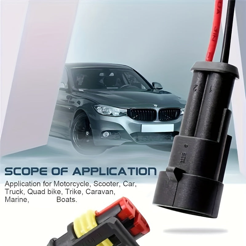 10pcs/5pairs 2 Pin Way Electrical Connector, Male Female Plug Socket Quick Disconnect Plug, for Car Truck, Motorcycle, Boat